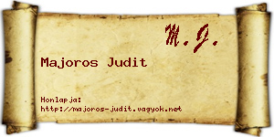 Majoros Judit névjegykártya